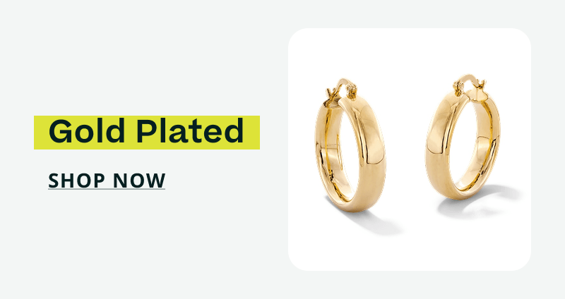 Gold-colored chunky hoop earrings. Gold Plated. Click here to shop now
