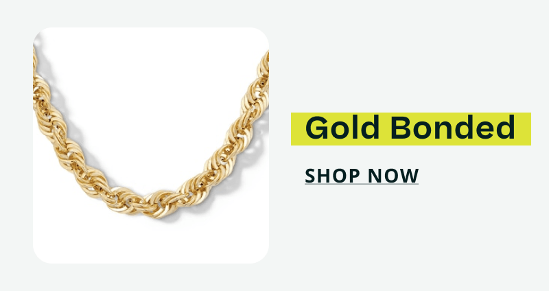 Gold colored rope chain necklace. Gold Bonded. Click here to shop now