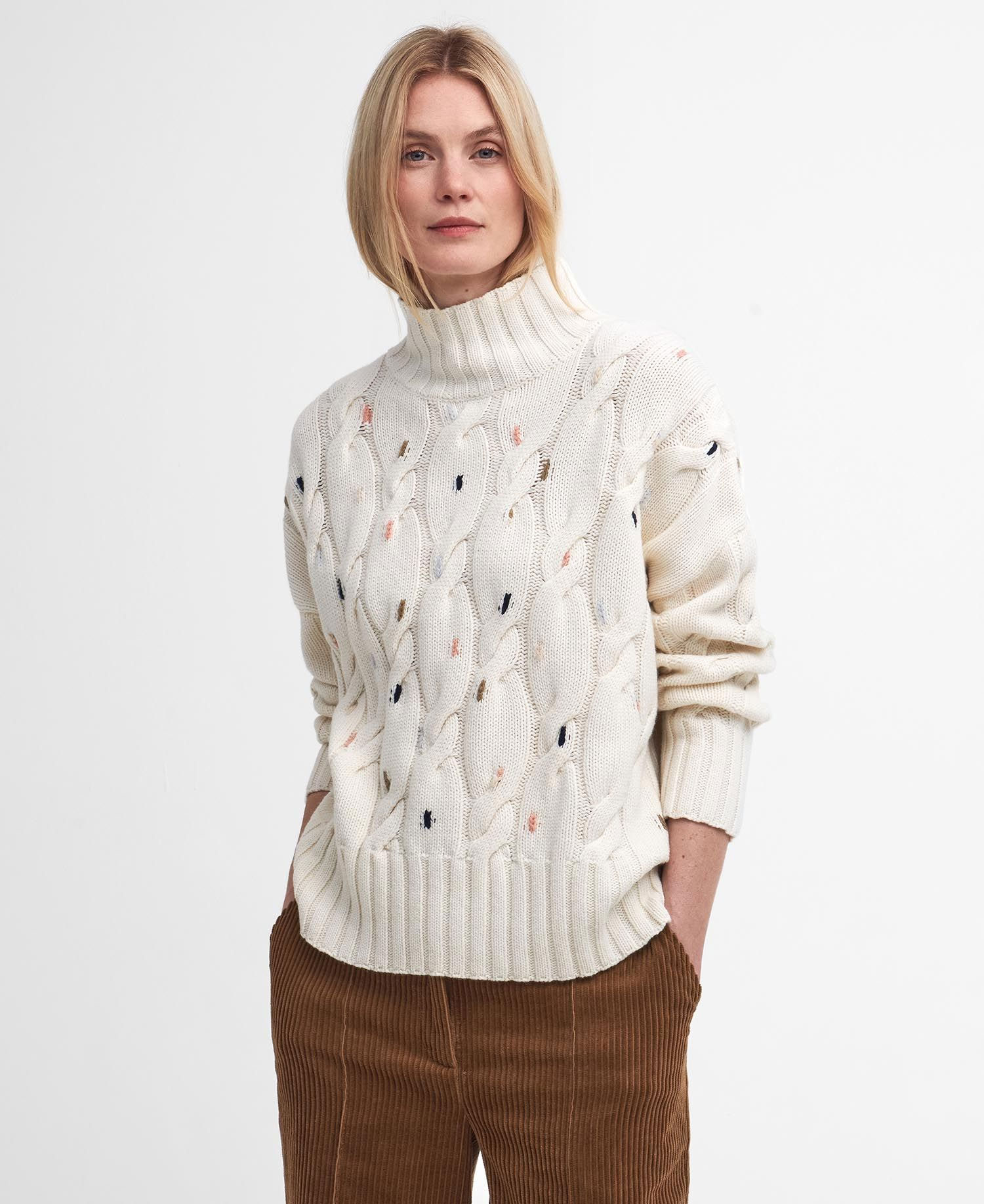 Fleur Cable-Knit Cardigan