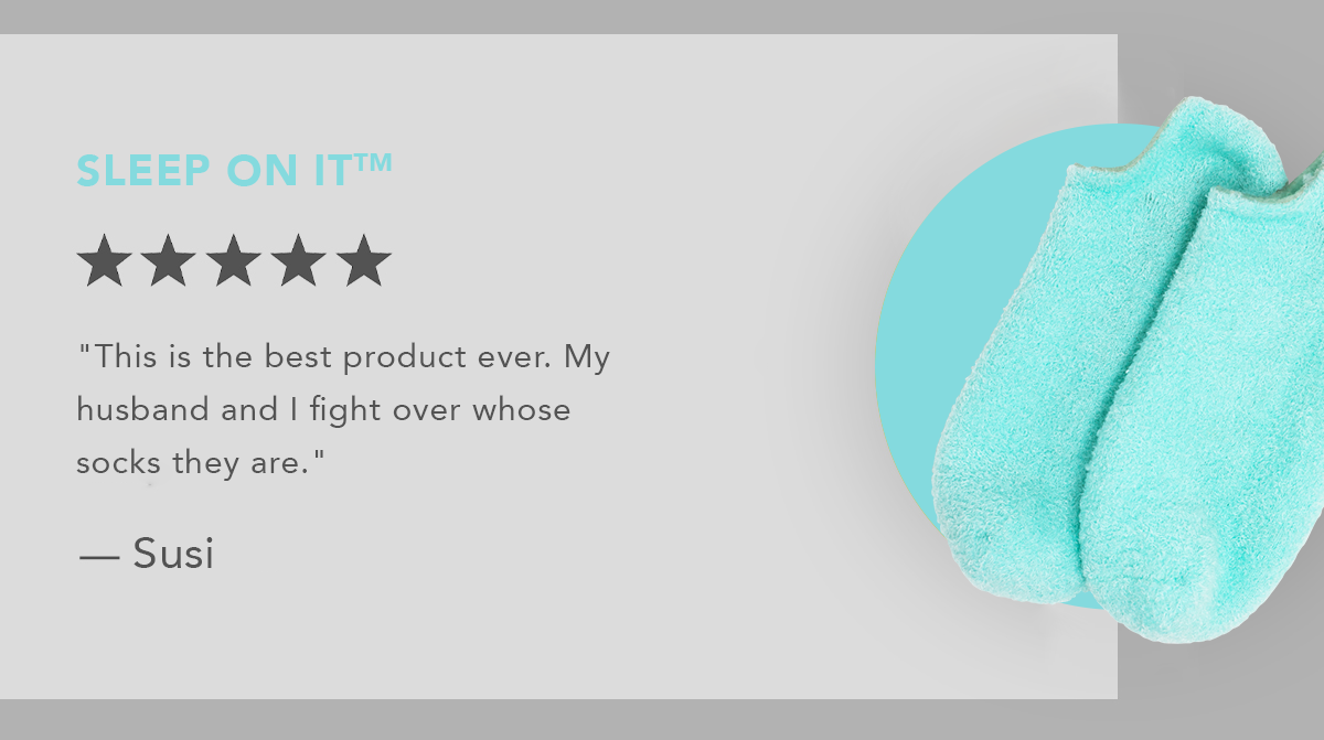 Sleep On It moisturizing gel socks