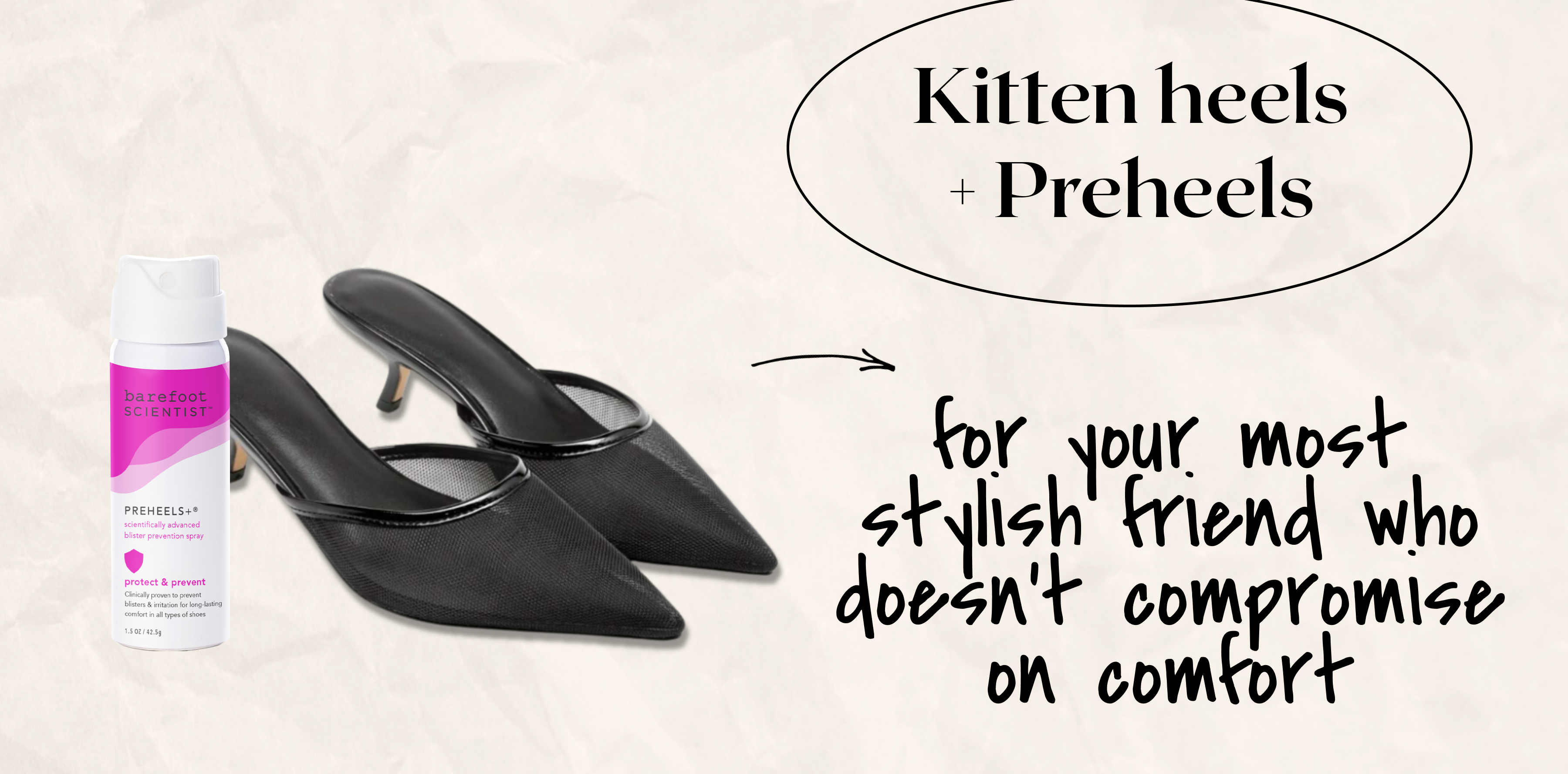 Preheels blister prevention spray