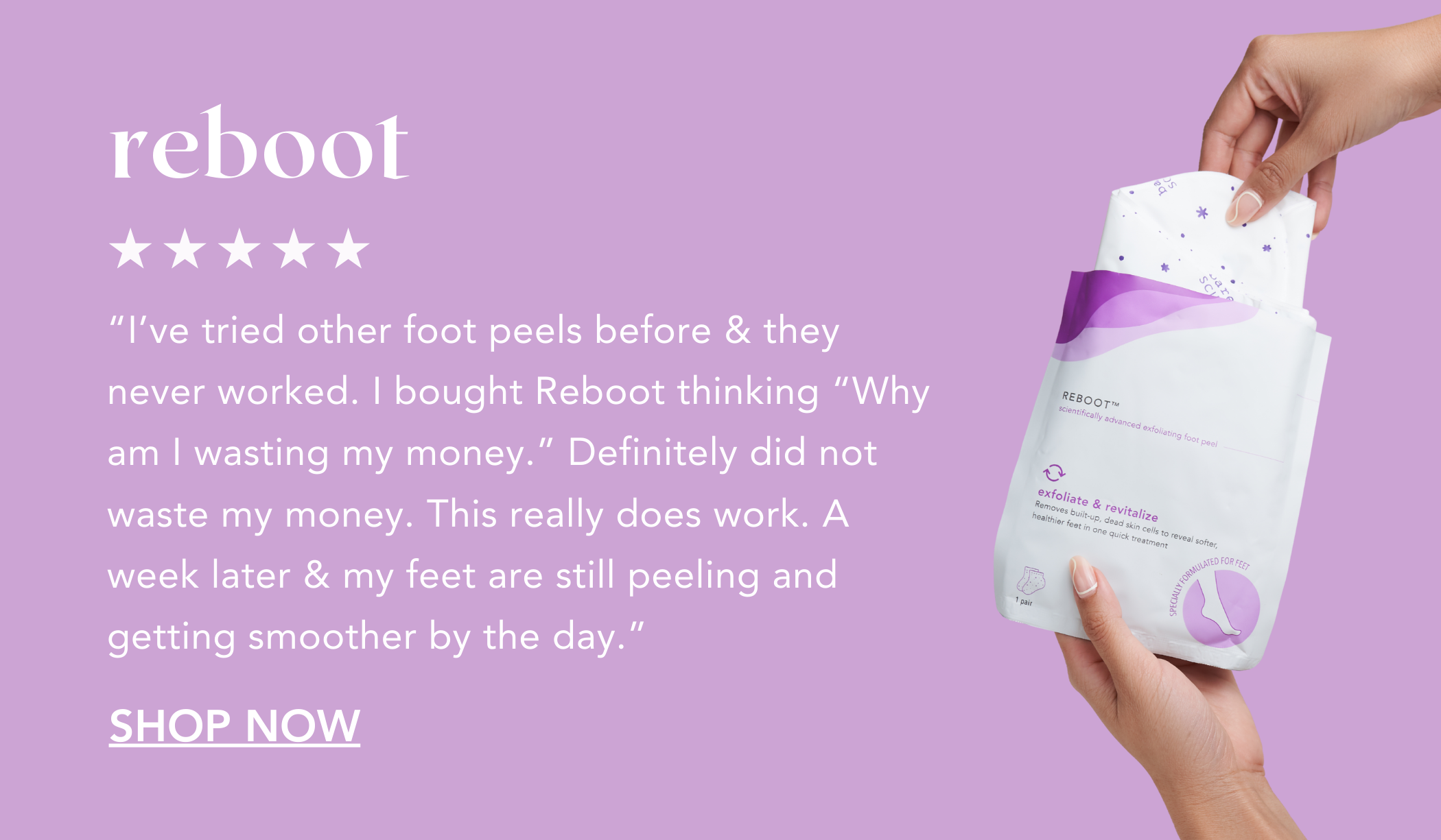Reboot exfoliating foot peel