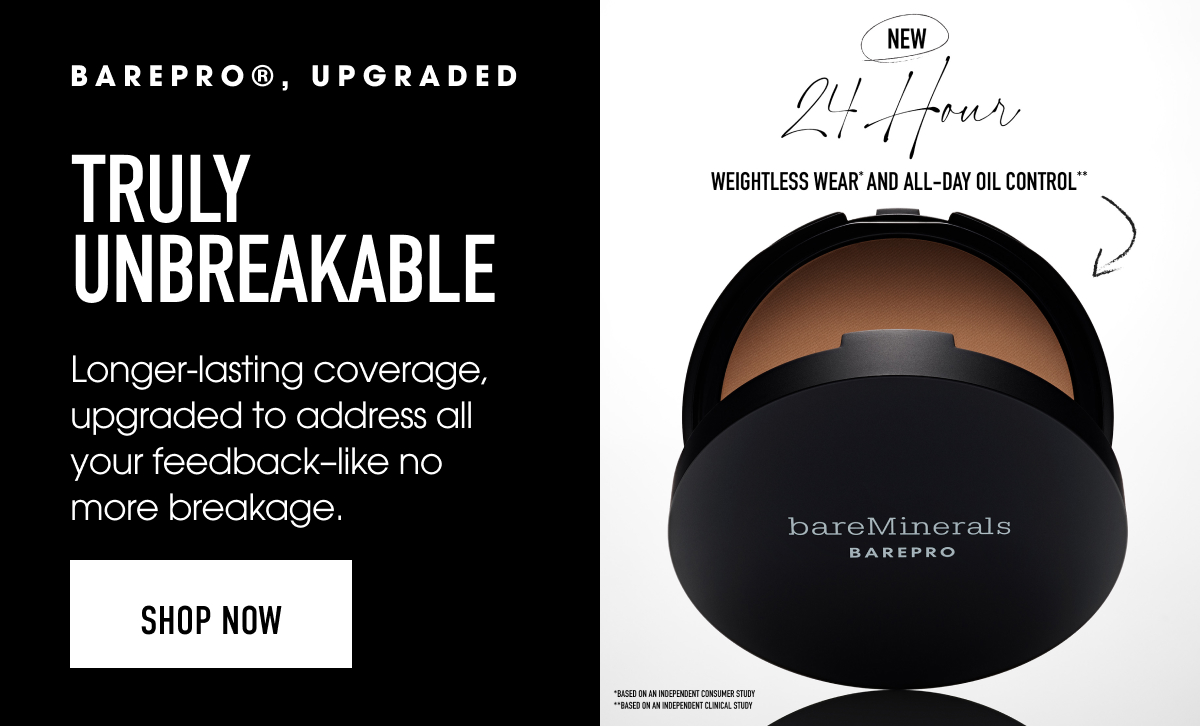 Better Than Ever: Barepro 24HR Pressed Powder Foundation. Shop Now.