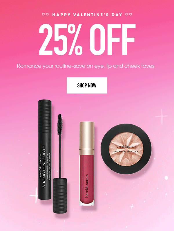 25% Off for Valentines Day. Shop Now.