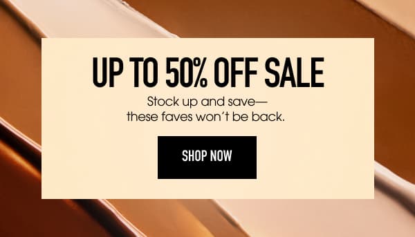Up to 50% off sale