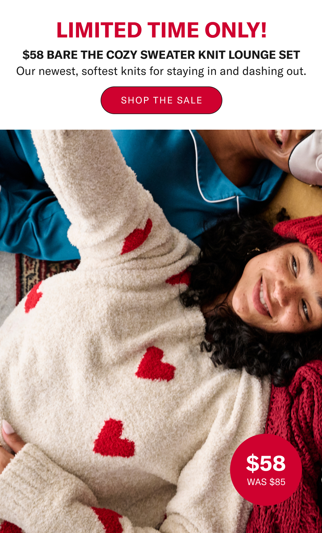 $58 Bare The Cozy Sweater Knit Lounge Set