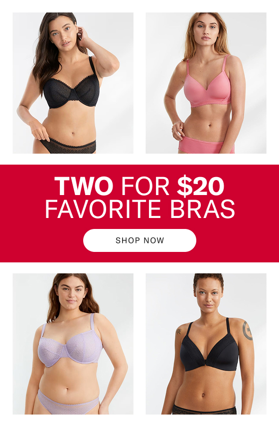 2 Bras For $20