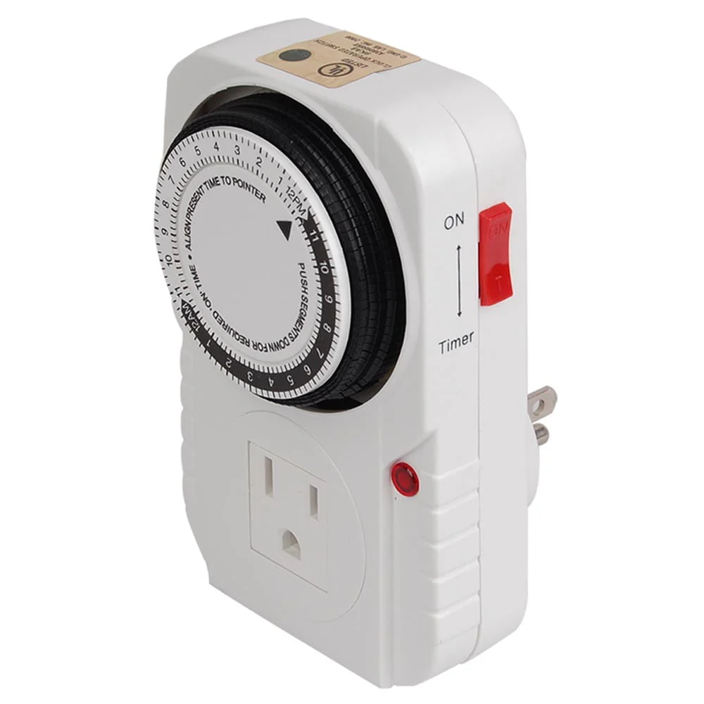 Image of Yescom 24-hour 1875W 15A Grounded Mechanical Timer For Aquarium Light US Standard