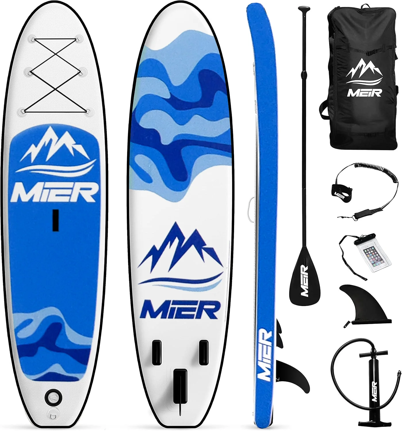 Image of Lange DriftReign 10FT Inflatable Stand Up Paddle Board with SUP Accessories, Backpack, Waterproof Bag, Ankle Leash, Fin and Pump