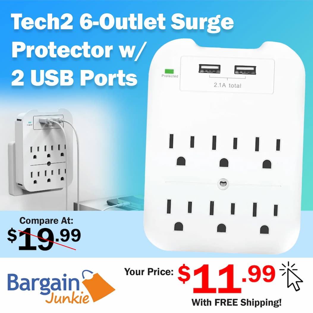 https://www.bargainjunkie.com/products/tech2-6-outlet-surge-protector-with-2-usb-ports-2-4a-etl-certified