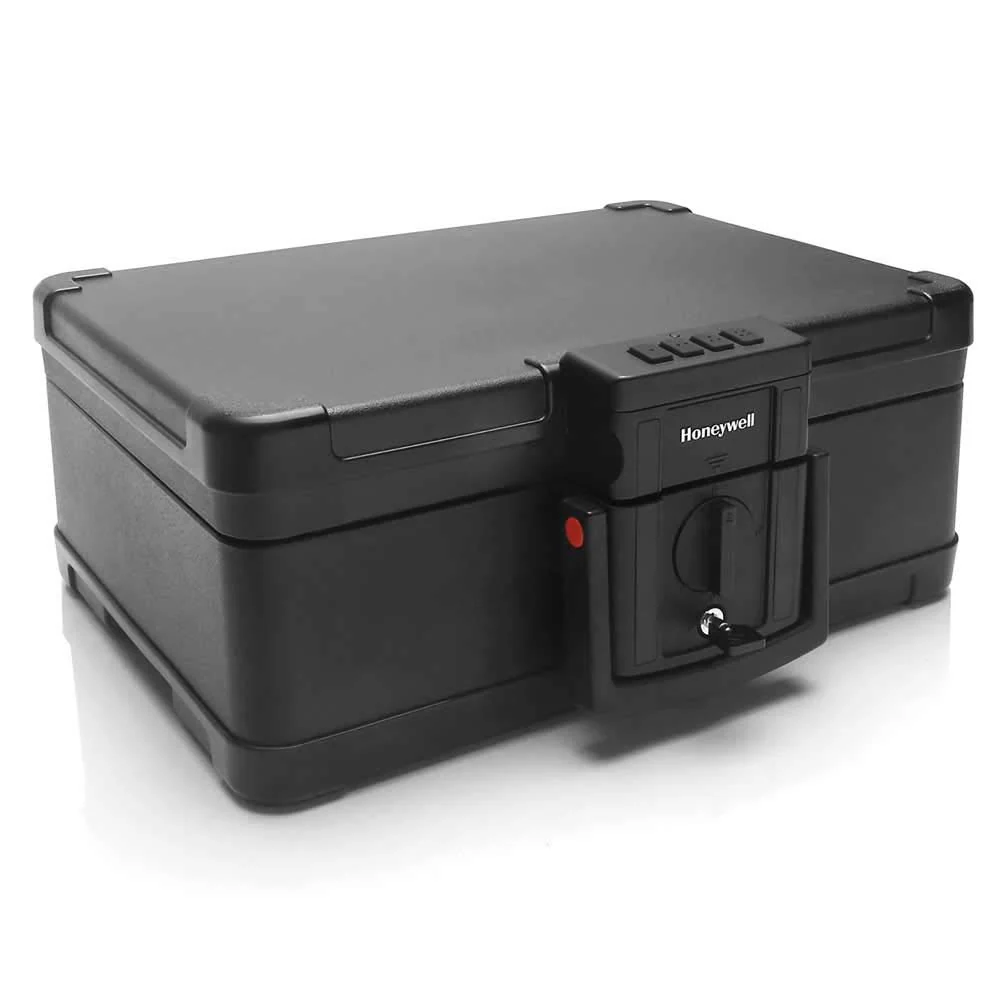 Image of Honeywell Fire and Waterproof Safe with Touchpad Lock, 0.24 Cu Ft, Black