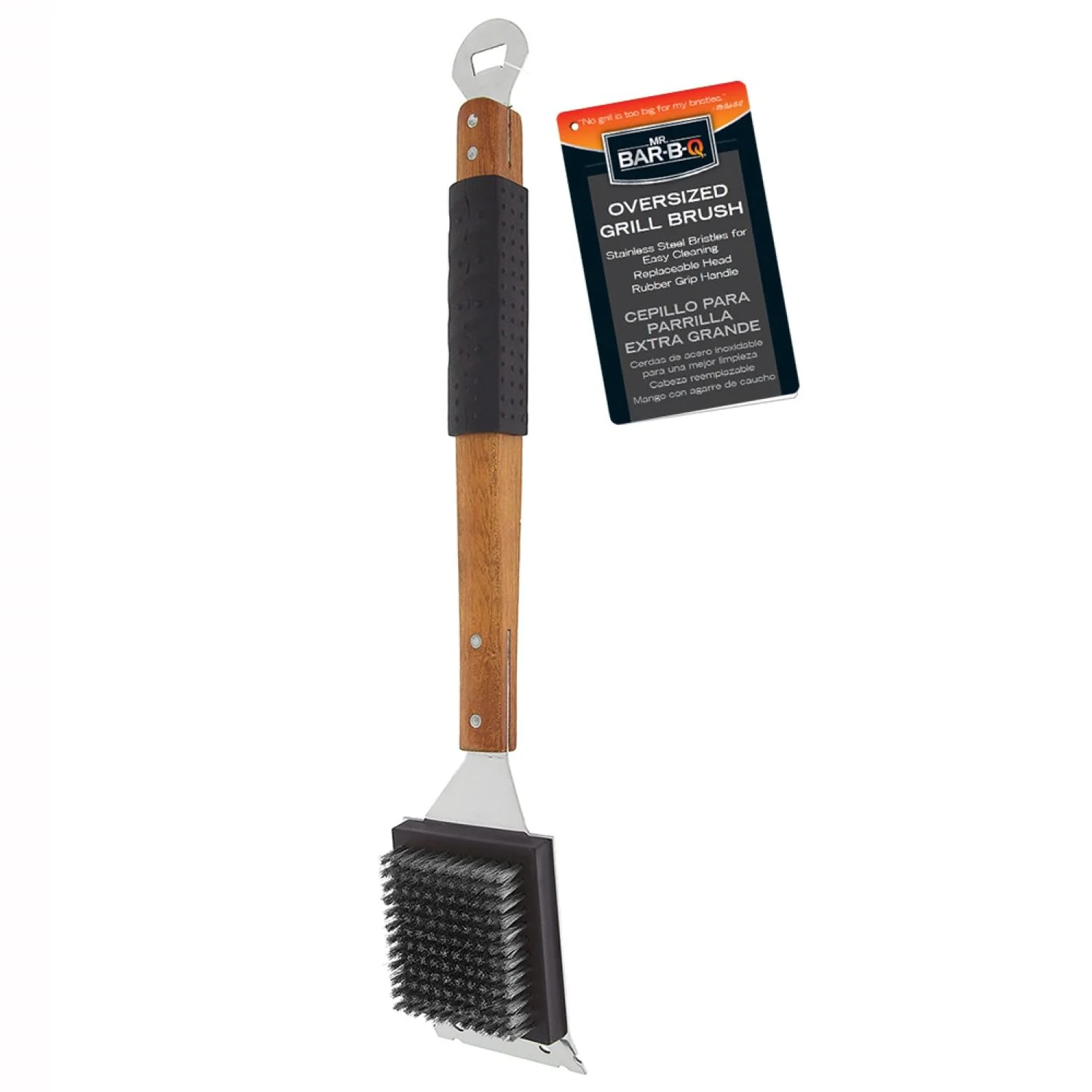 Image of Mr. Bar-B-Q - Oversized Finger/Rubber Grip Grill Brush