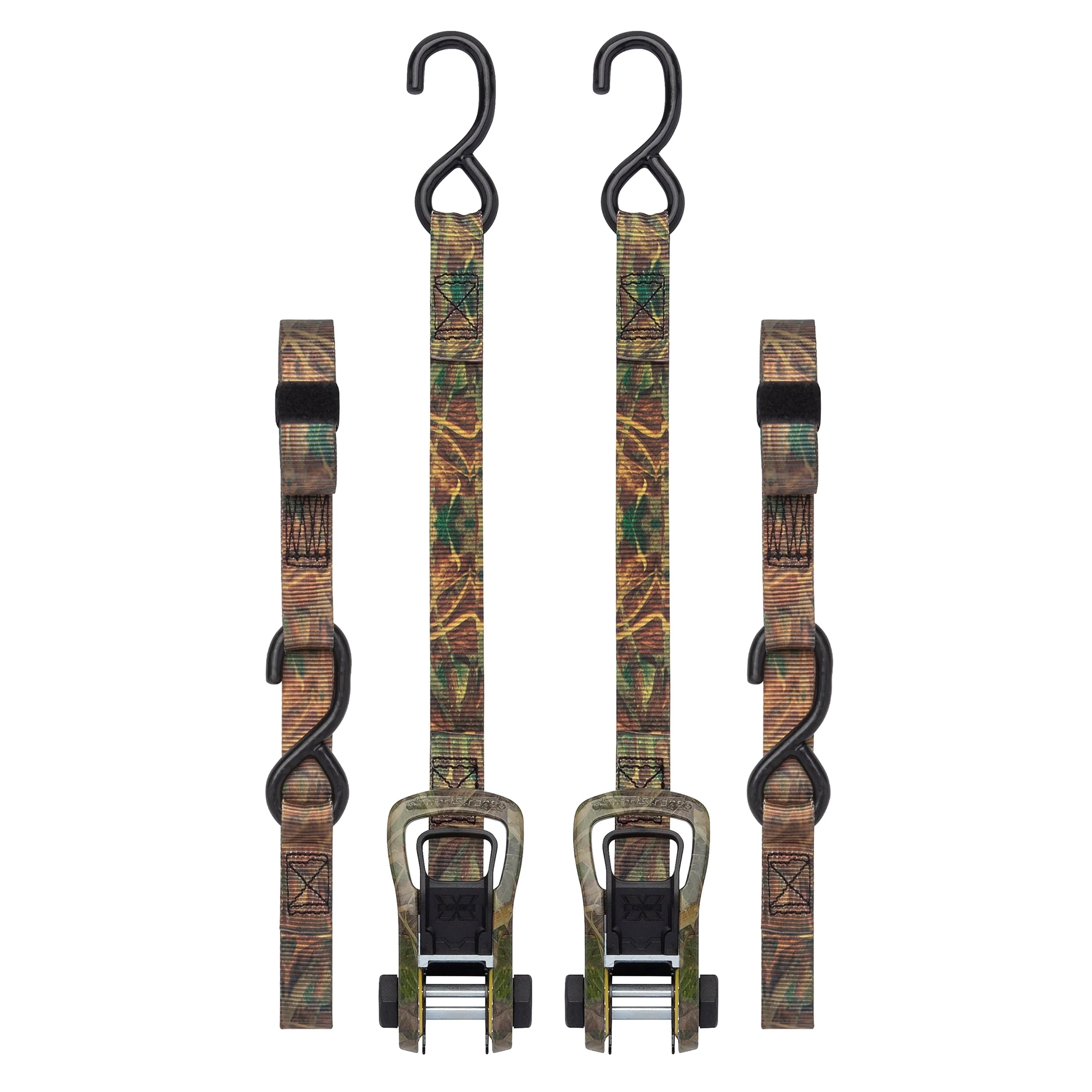 Image of SmartStraps 10 ft. Camo CamoX Standard Duty Ratchet Tie Down Straps, 500 lb. Safe Work Load - 2 pack