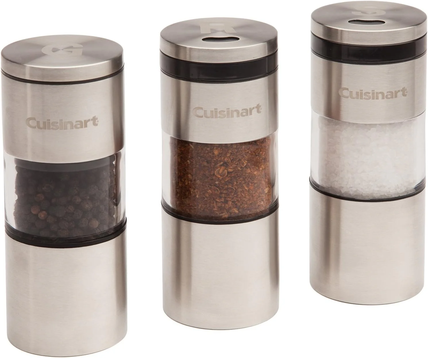 Image of Cuisinart Magnetic Grilling Spice Set - 1 Spice Grinder, 1 Salt & Pepper Shaker, 1 BBQ Rub Seasoning