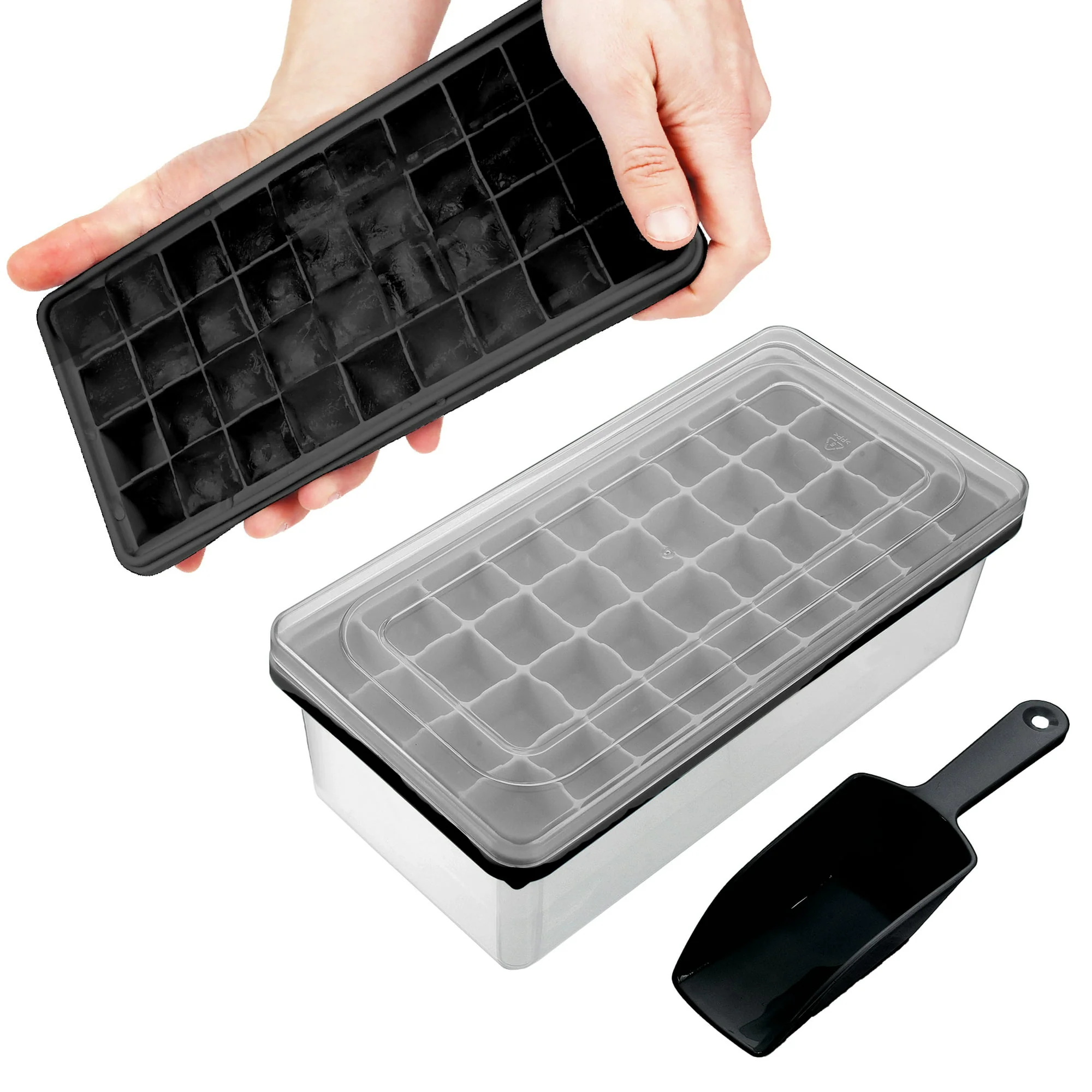 Image of Yoove 36 Nugget Ice Cube Tray With Lid & Bin