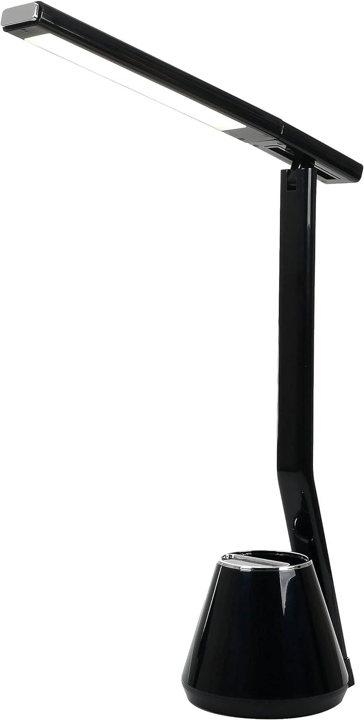 Image of Folding Mini Desk Lamp - Dimmable Touch Control 8W LED Portable Light - Foldable 17.67" H Table Top Lamps for Office Home & Travel, Black