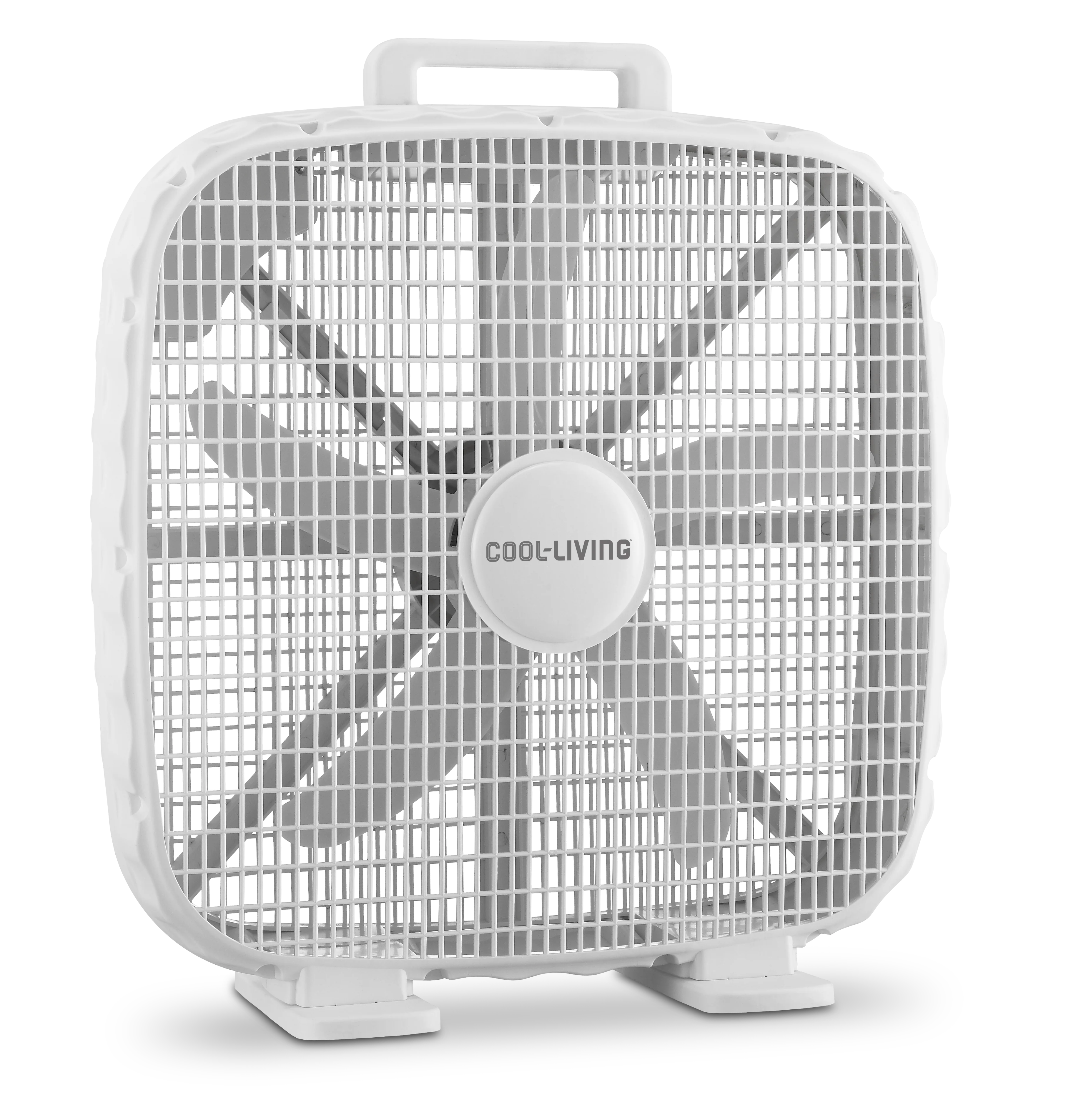 Image of Cool Living 20-Inch Box Fan, 3 Speed Dial Control, Whisper Quiet Operation