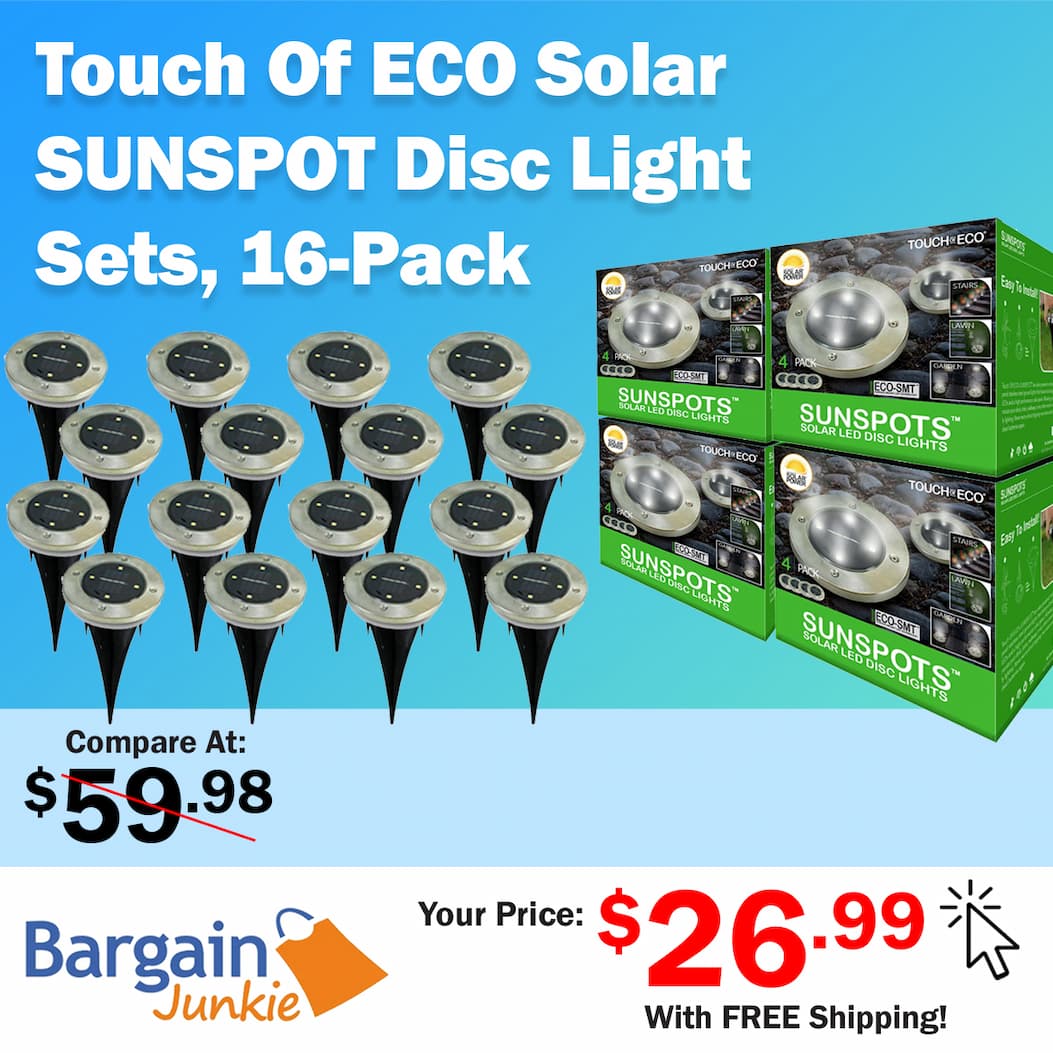 https://www.bargainjunkie.com/products/touch-of-eco-solar-sunspot-16-pack-disc-lights