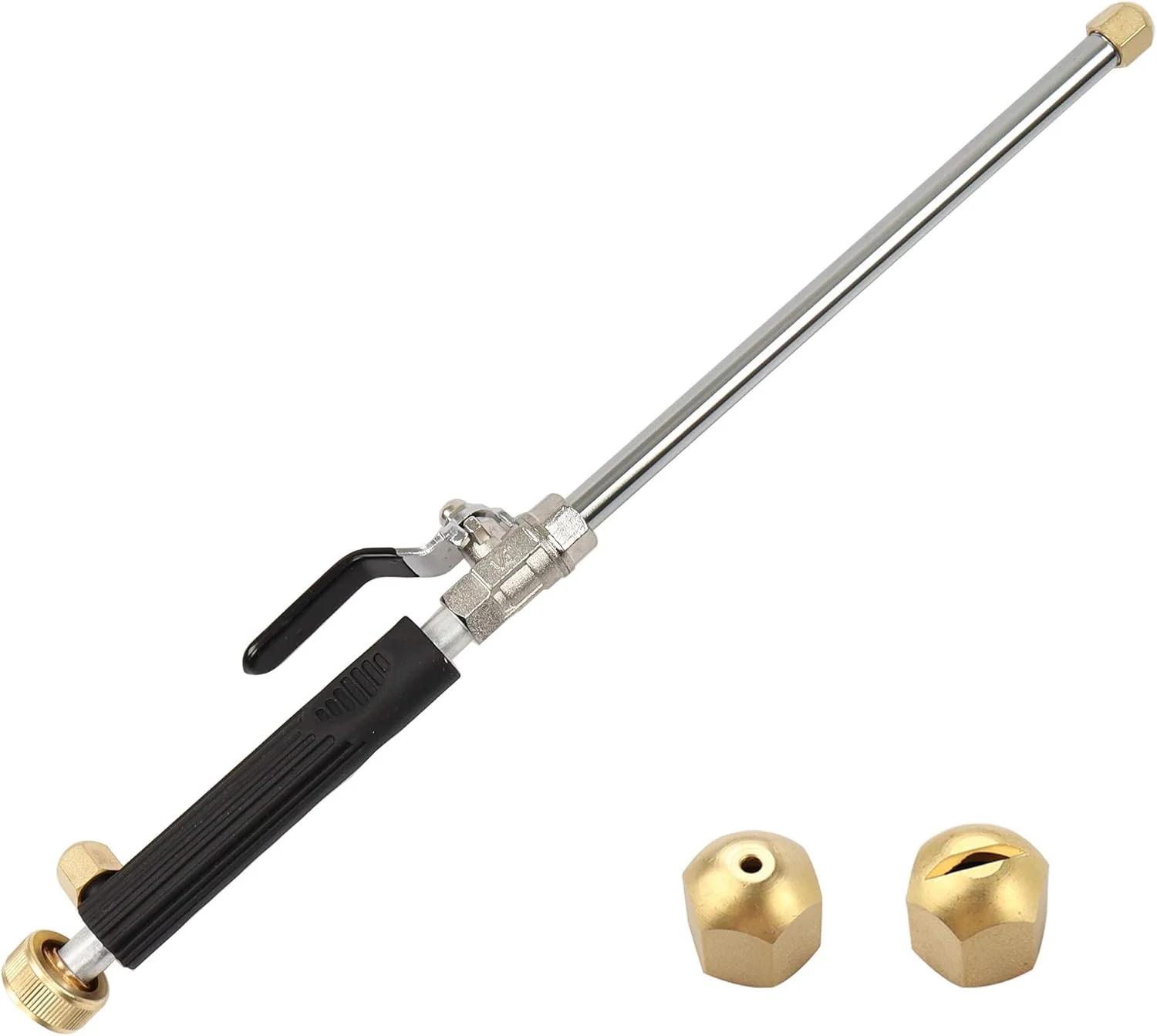 Image of Smart Home High Pressure Power Washer Wand with 2 Brass Nozzles, Midwest Strong Aluminum, Watering Sprayer Cleaning Tool