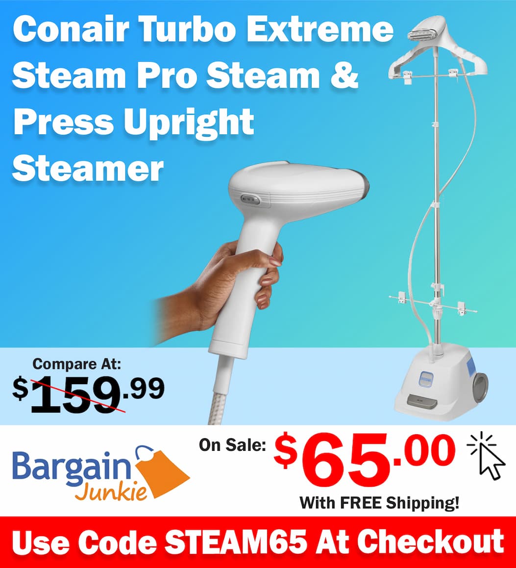 https://www.bargainjunkie.com/discount/steam65?redirect=%2Fproducts%2Fconair-turbo-extremesteam-professional-steam-press-upright-steamer-model-gs121