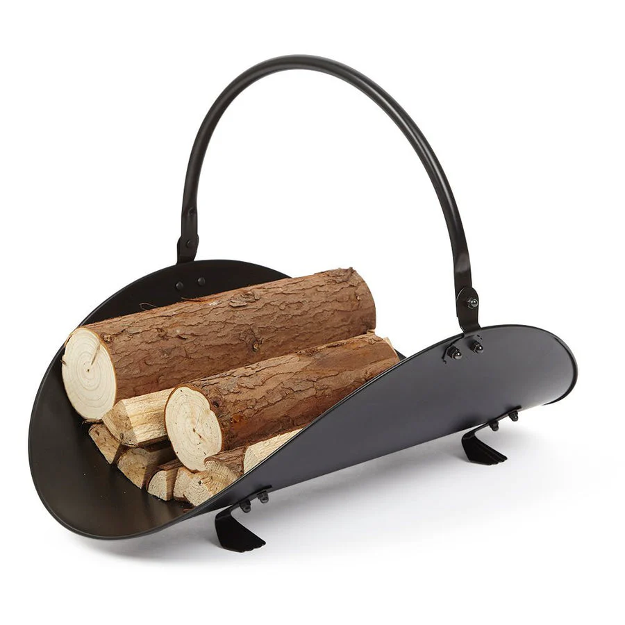 Image of Amagabeli Indoor Black Fireplace Log Holder