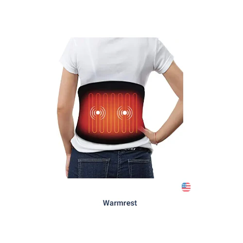 Image of Warmrest USB Heating Pad Back Massager Brace, 1000mAH Mobile Power 9.5" x 48"