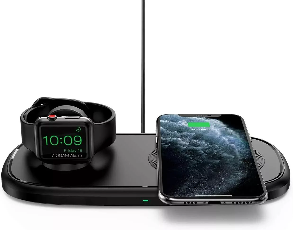 Image of Seno 2-IN-1 Wireless Charger Pad for Samsung Phones + Galaxy Watch