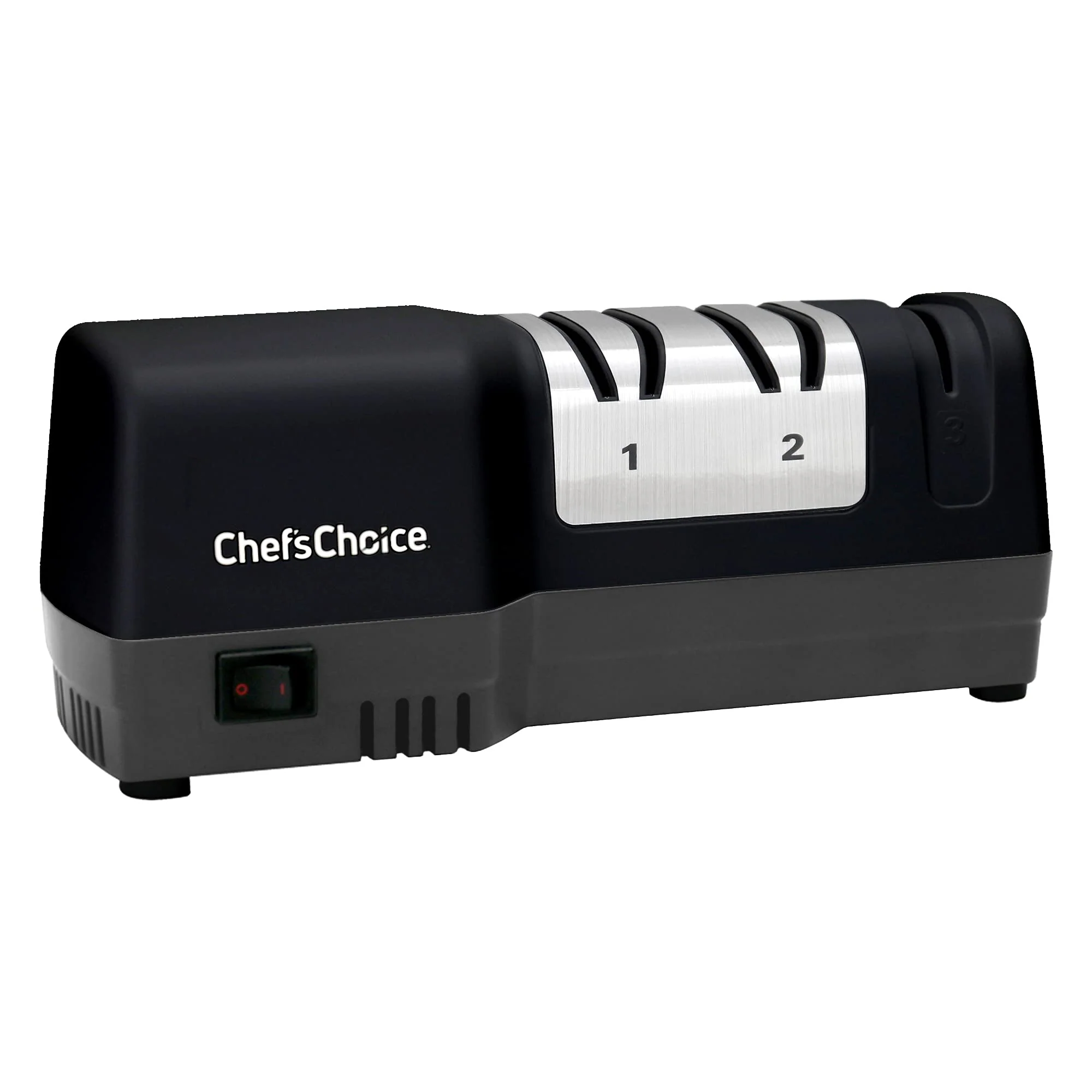Image of Chef'sChoice Model 250 Hybrid Electric/Manual Knife Sharpener, 3 Stages, 20 Degree Edges, Black, 120V