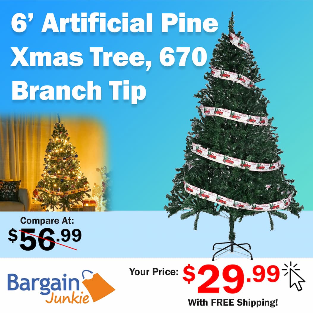 https://www.bargainjunkie.com/products/yescom-6ft-christmas-tree-artificial-pine-tree-green-xmas-tree-foldable-hinged-670-branch-tips-for-party-holiday-office-home-decoration-2024