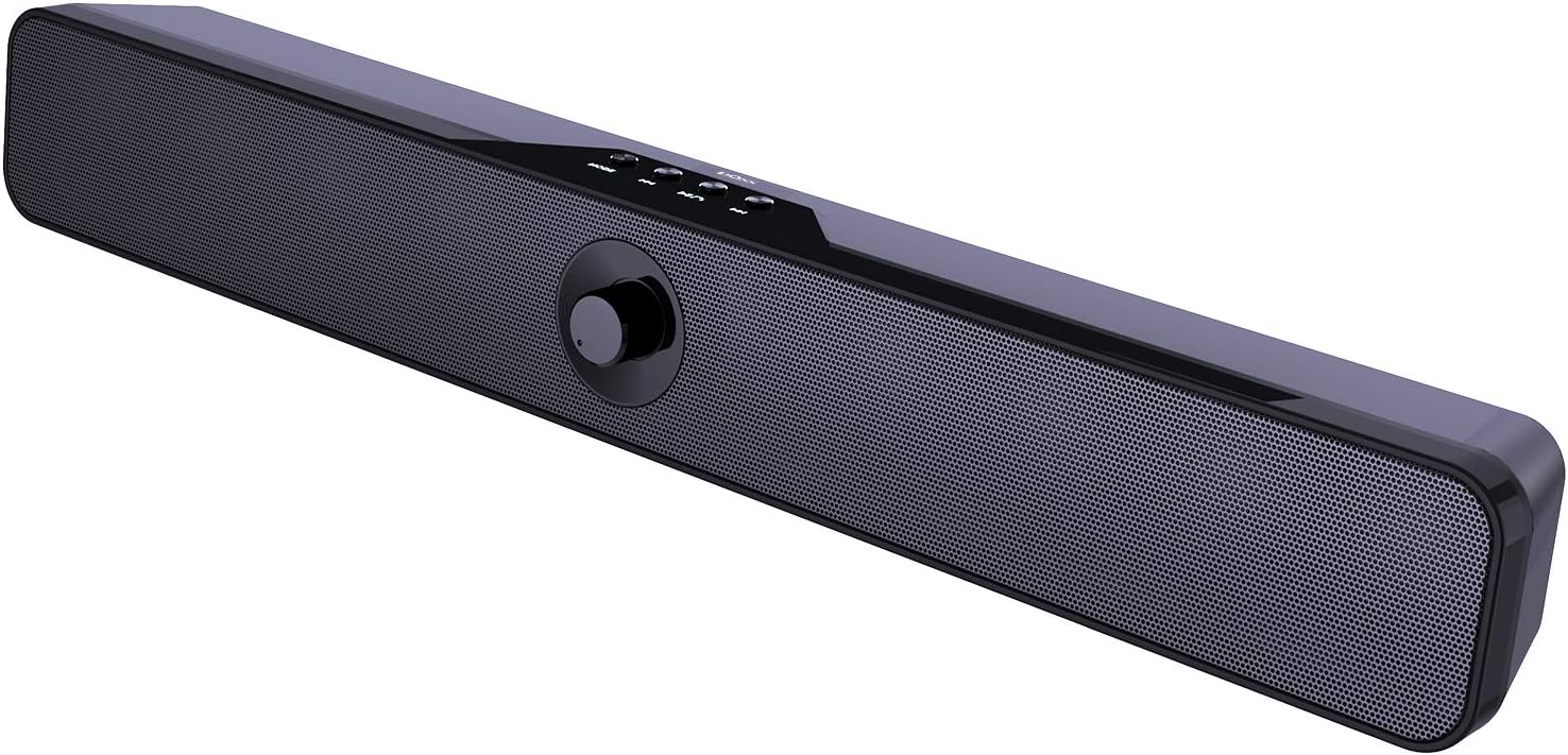Image of DOSS Computer Speaker, Sound bar with 16W Stereo Sound and Enhance Bass, 20 Hours Playtime, Bluetooth 5.0