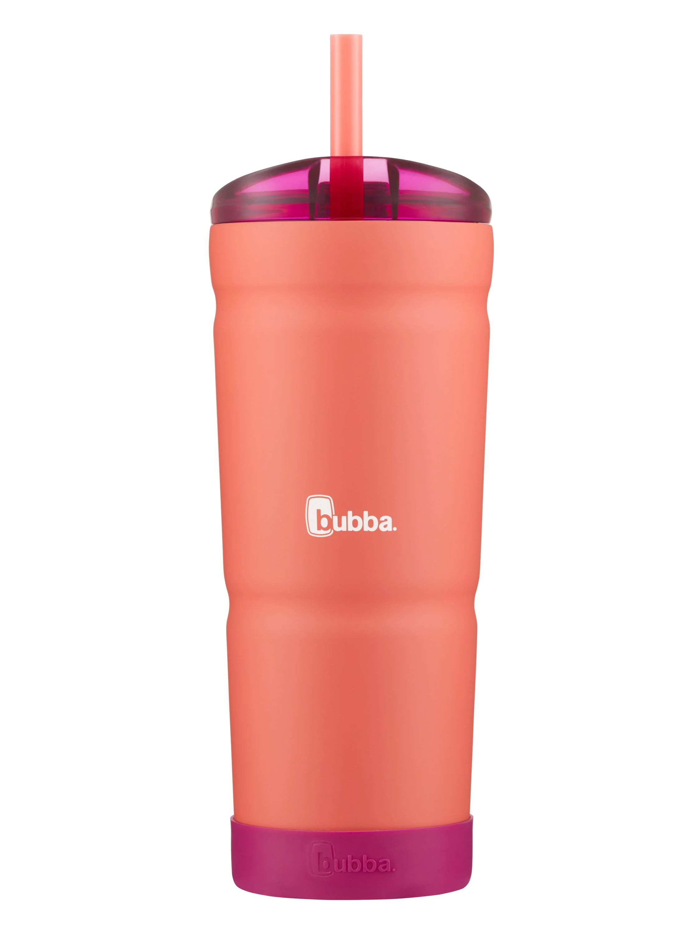 Image of bubba Envy S Stainless Steel Tumbler with Straw and Bumper Rubberized, 24 fl oz., Electric Berry