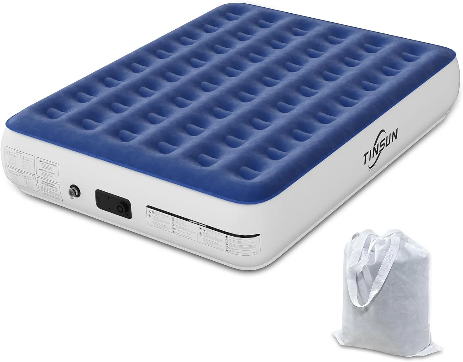Image of TINSUN Air Mattress Queen with Built in Pump, Queen, Royal Blue, 13 inch