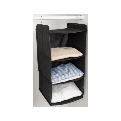 Image of Homeline 3-Tier Hanging Closet Organizer, Black