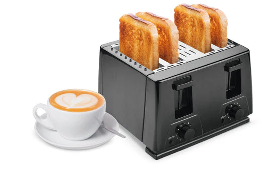 Image of Lumme 4-Slice Toaster with Extra Wide Slots, Precise Browning Control & Reheat/Cancel Functions