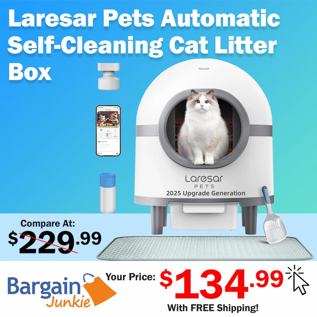 https://www.bargainjunkie.com/products/laresar-pets-self-cleaning-litter-box-with-app-automatic-cat-litter-box-for-multiple-cats-double-odor-removalsafety-protection-70l9l-large-space-cat-litter-box-includes-mat-trash-bags