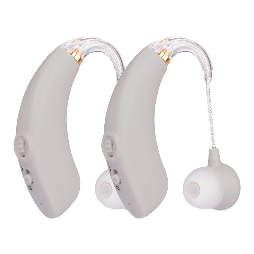 Image of RCA 2-PK OTC Rechargeable Digital Behind-the-Ear Hearing Aids, Grey