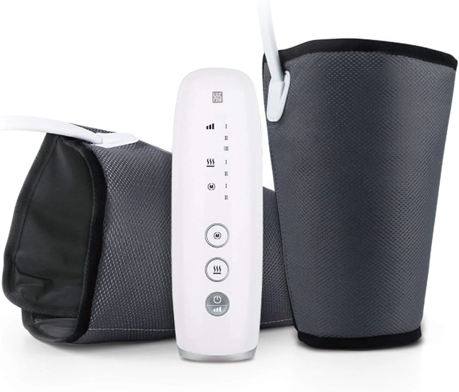 Image of Patriot Rejuvenating Air Compression Leg Massager with 3 Intensities & 2 Levels Heating System for Circulation & Relaxation, Gray