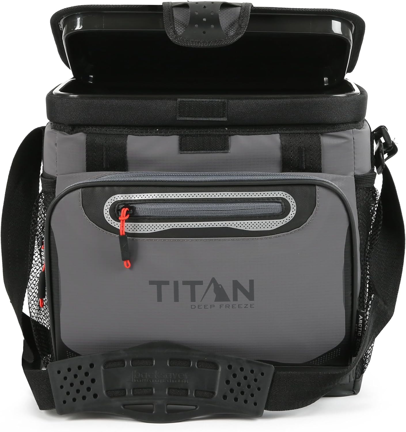 Image of Titan by Arctic Zone 16 Can Zipperless Soft Cooler with HardBody Liner, Sharkskin Gray