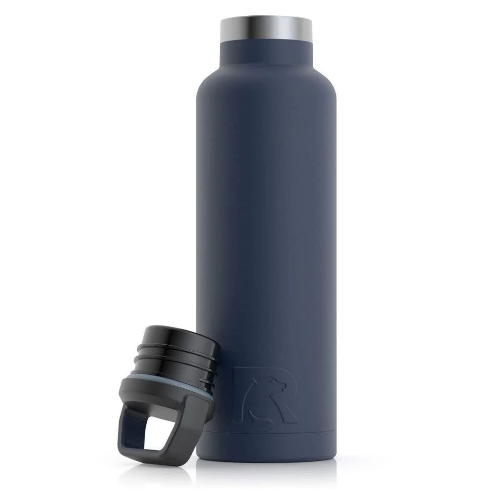 Image of RTIC 16 oz Vacuum Insulated Water Bottle, Stainless Steel Metal, Double Wall, BPA Free, for Hot and Cold Drinks, Navy