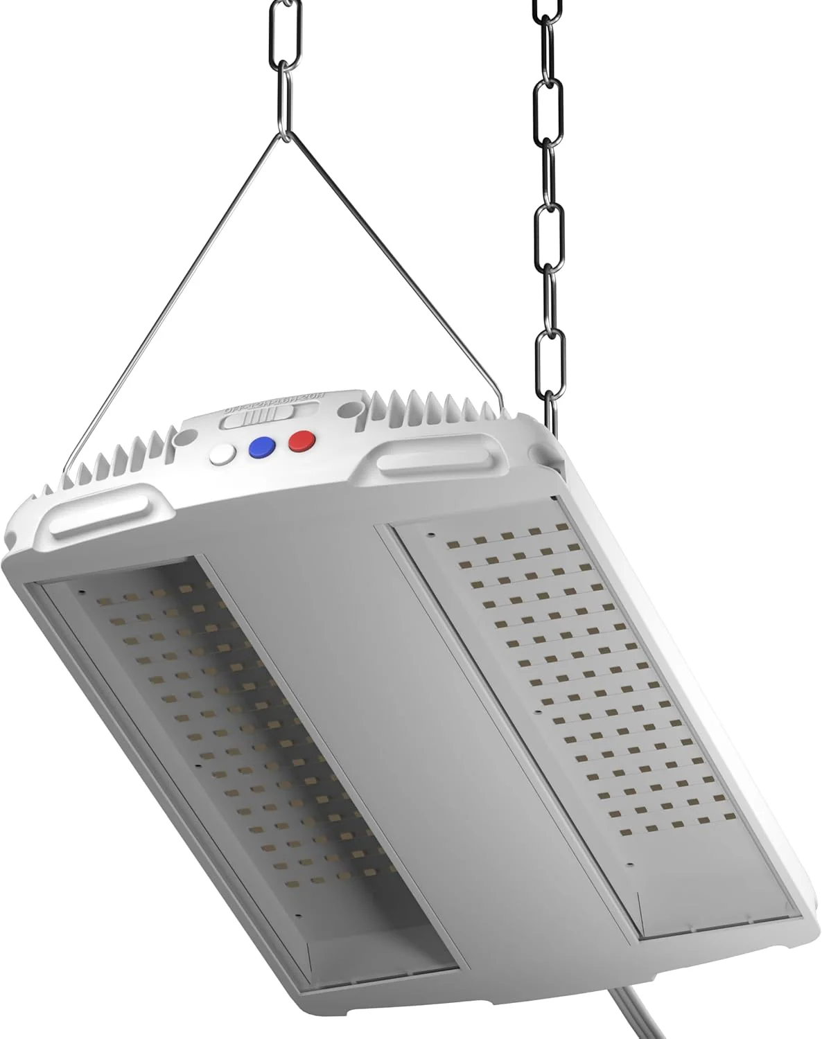 Image of Good Earth Lighting 14-in 1-Light, 78-Watt Selectable Spectrum LED Grow Light, 117 PAR/PPF, Auto On/Off Timer, White