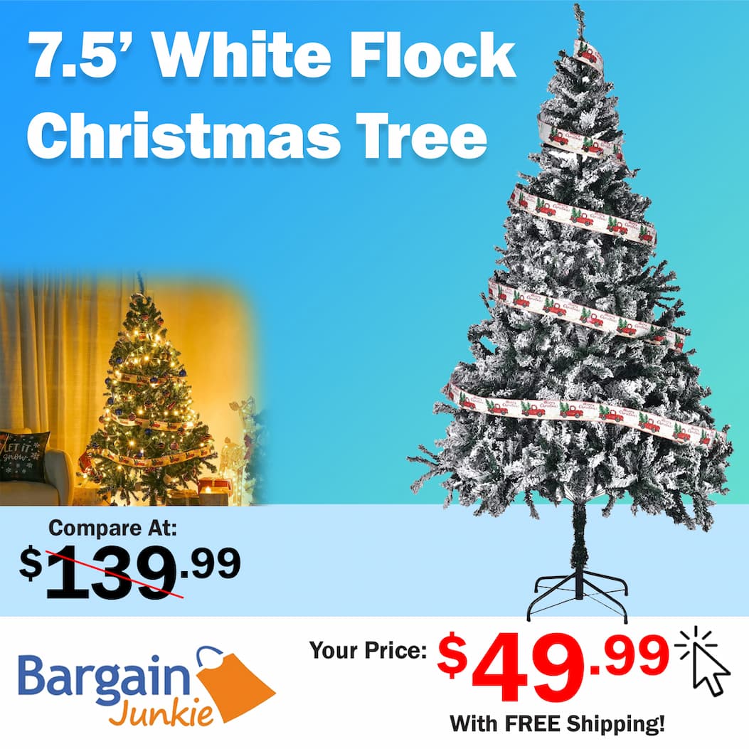 https://www.bargainjunkie.com/products/yescom-7-5-feet-white-flocked-christmas-tree