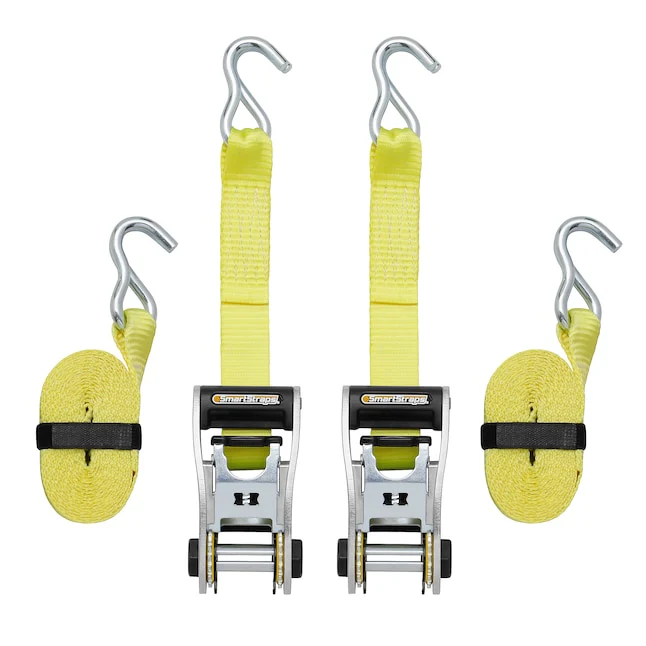 Image of SmartStraps, 14ft. 5000lb Ratchet X Ratchet Tie Down 2Pk Yellow