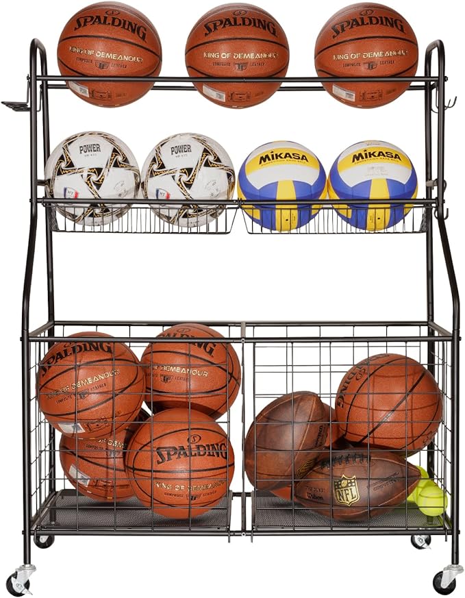 Image of Neat-Living Garage Sports Equipment Organizer (30.71" x 16.54" x 44.49") Black