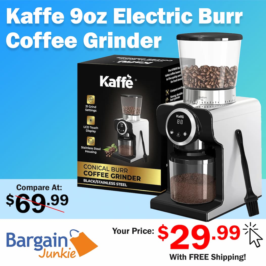 https://www.bargainjunkie.com/products/kaffe-electric-burr-coffee-grinder-9oz-w-31-adjustable-coarseness-settings-conical-burr-new-touch-screen-w-timer-cup-selector-precision-coffee-bean-grinder-for-home-use-stainless-steel