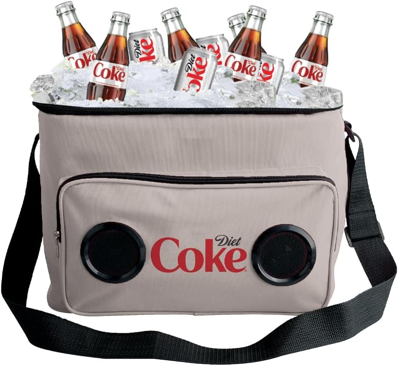 Image of Cooler Bag with Built-in Bluetooth Stereo Speakers, Multi-Zipped Pockets, 24 Can Capacity, Adjustable Shoulder Strap, 12 Hours of Insulated Cooling and Freshness