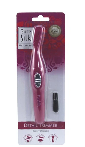 Image of Pure Silk Detail Trimmer for Women, Battery Operated, Great for Travel and On-The-Go Self Care, Pink