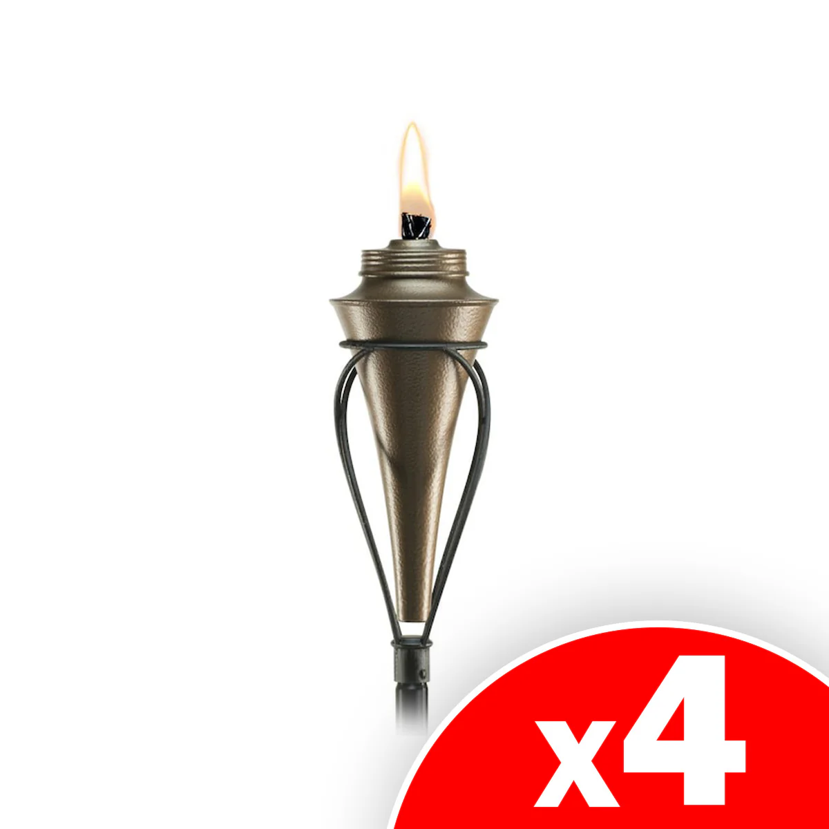 Image of TIKI Brand 65" Kiawah Metal Torch, Copper, 4 Pack
