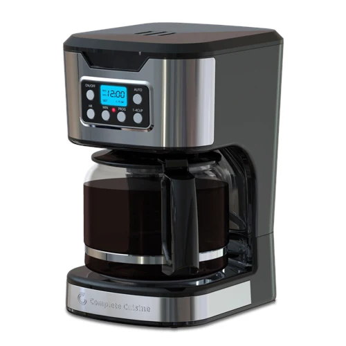 Image of Complete Cuisine 12-Cup Programmable Coffee Maker with Auto Shut Off, Digital Display w/Auto-Brew Function, Anti-Drip Pot & Reusable Filter