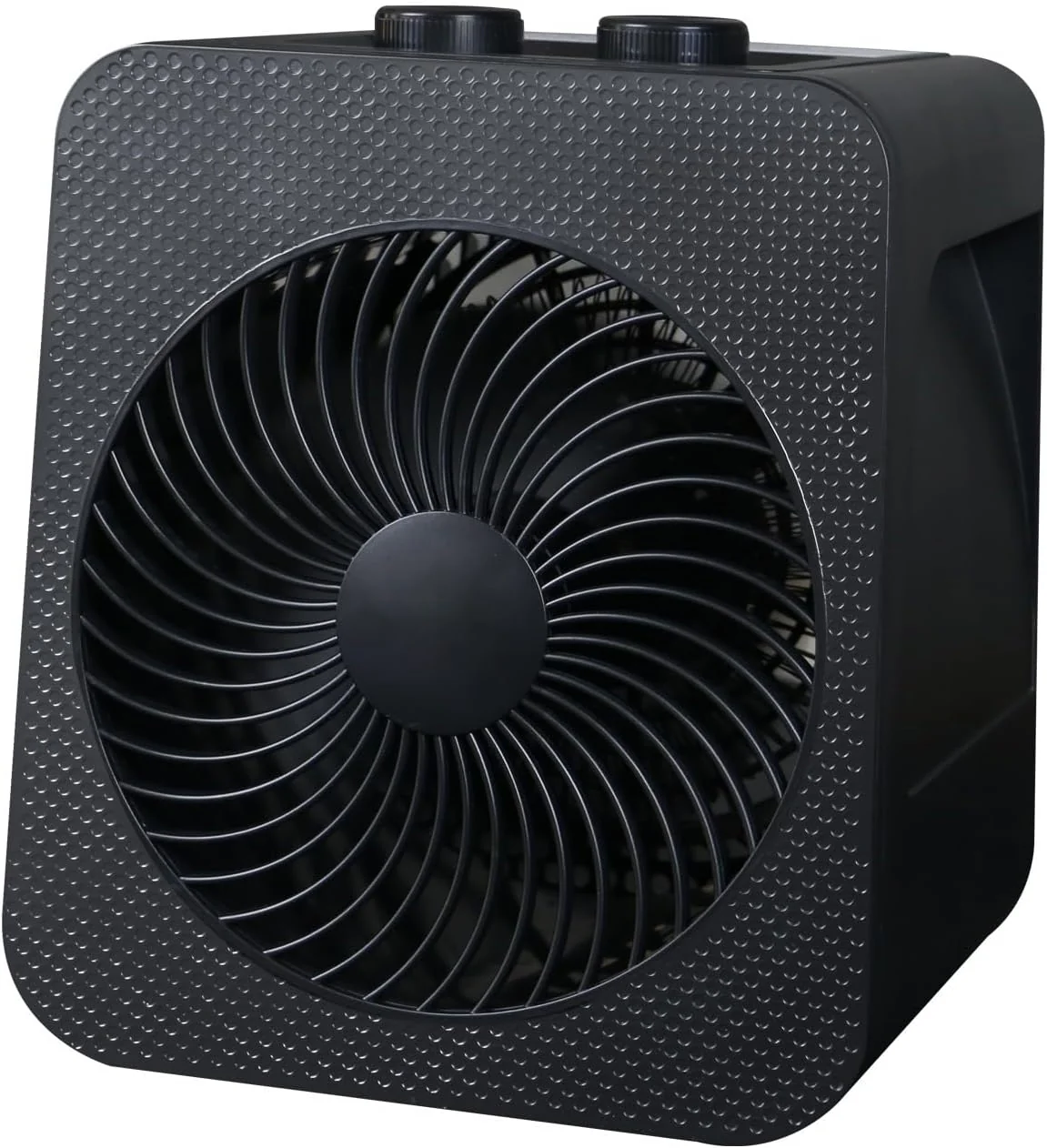 Image of 2 in 1 Fan and Heater fan Combo Portable Desk Heater with Cooling Function 2 Heating Setting 2 cooling speed Overheat and Tip Over Protection for Indoor Use Black