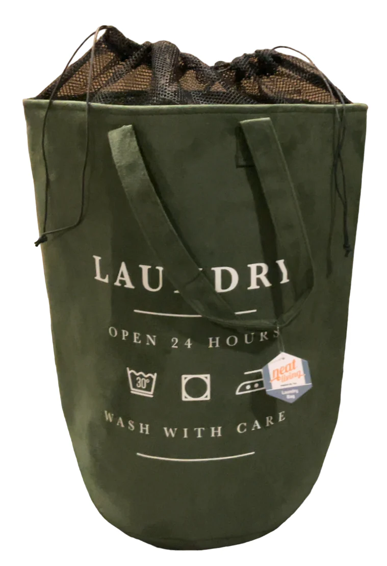 Image of Neat-Living Suede Laundry Bag with Handles and Drawstring Closure (assorted Colors)